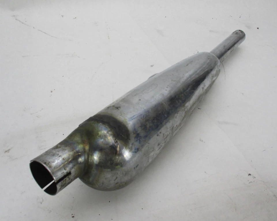 Vintage Triumph BSA British Motorcycle Chrome Burgess Exhaust Muffler - Image 4 of 4