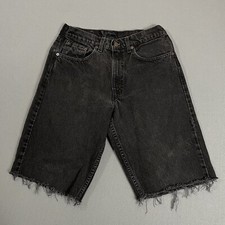 Levis Levi's Shorts Mens 29 Black Denim Cut Offs Cotton Made in USA Vintage