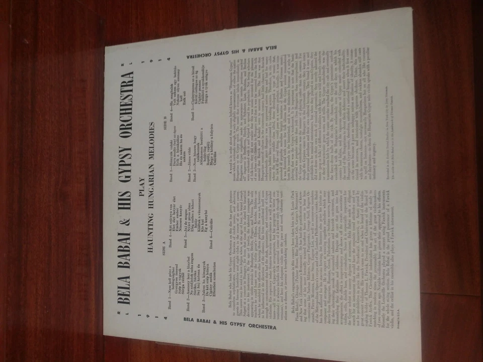 BELA BABAI: Haunting Gypsy мелодии LPVG++/EX - Изображение 2 из 4
