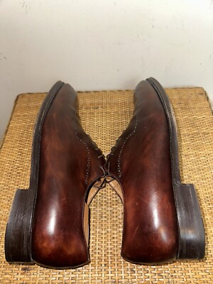 BONTONI Men’s Size 11 Whole Cut Brogue Perforated Brown Leather Lace Up Shoes BONTONI Men main image 3