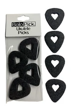 BoloPick Felt Picks for Ukulele, Guitar, and Bass with easy grip cut-out, 8 Pack
