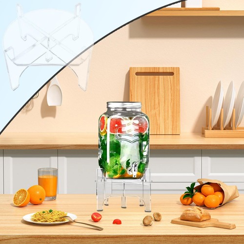 1pc Drink/Beverage Dispenser Stand Juice Container Holder Acrylic Sturdy Base - Picture 11 of 14