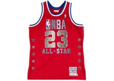 Mitchell & Ness Red Michael Jordan 1989 NBA All-Star Game Python Jersey