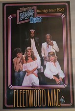 STEVIE NICKS signed auto FLEETWOOD MAC 1982 Mirage Tour Schiltz Beer Poster BAS