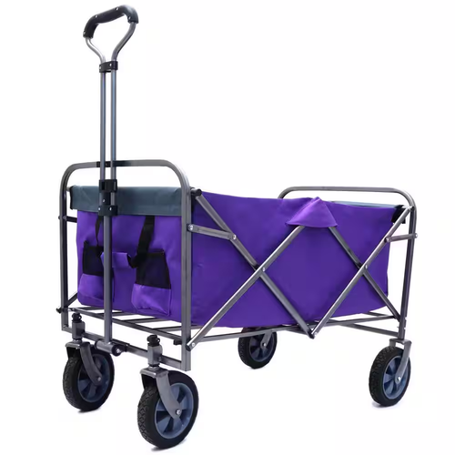 10.46 Cu. Ft. Steel Frame Garden Cart with 600 Denier Polyester Fabric, for Gard - Picture 8 of 12