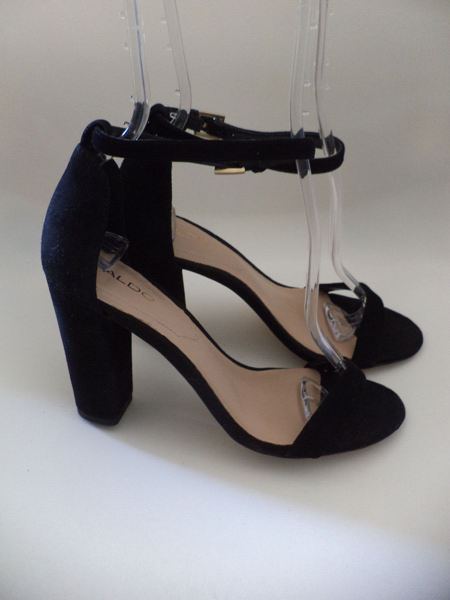 Heel Aldo Black Suede Shoes Aldo Black Suede Leather Shoes Ankle