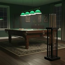 Wooden Billiard Stick Rack, Game Room Decor Modern Geometric Pool Cue Holder
