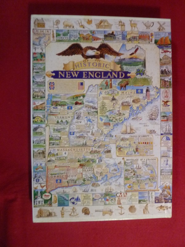 "Historic New England" Jigsaw Puzzle  White Mountain Graphics  1000 Piece  1991