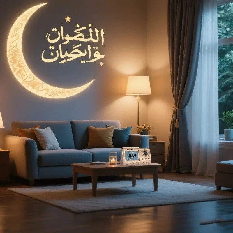 Reloj Digital Azan LED Oración Alarma con Calendario para Hogar Oficina Mezquita Pared Foto 4 de 4