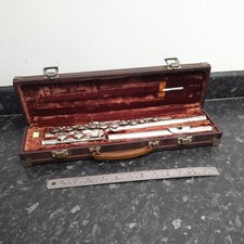 LARK FLUTE M4006 SILVER TONE MUSICAL INSTRUMENT IN HARD CASE 