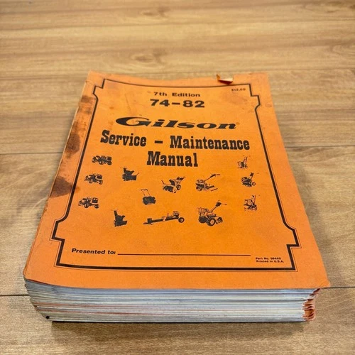 GILSON OEM SERVICE REPAIR MANUAL / 7TH EDITION 74-82