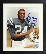 Lenny Moore signed Baltimore Colts NFL 8x10 Photo #24 w/ HOF 75 Framed - COA