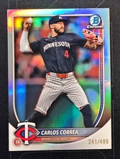 #9-7 Carlos Correa 2025 Bowman Chrome  Minnesota Twins /499  Refractor