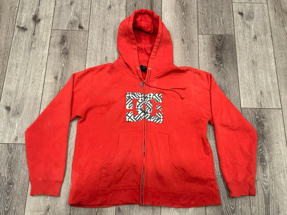 Y2K DC Red Crazy Letters Jacket 2000s Skate Punk XL | eBay