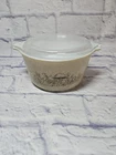 Vintage Pyrex #473 Forest Fancies Mushroom 1 Qt Casserole Dish USA WITH LID