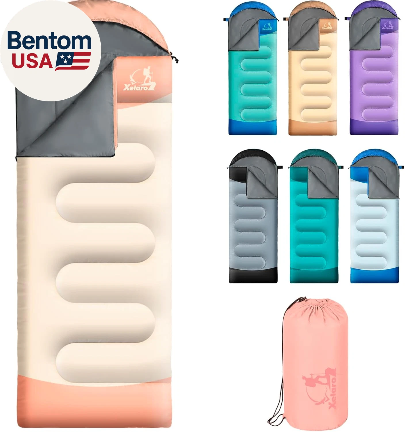 Sleeping Bags for Adults Kids - 3 Season Cold&Warm Weather Waterproof Camping Sl