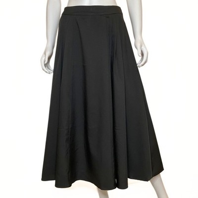 Black Pleat Maxi Skirt Womens SZ S Dark Academia Capsule Wardrobe Preppy Goth