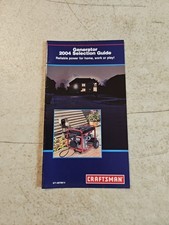 Sears Craftsman 2004 Generator Selection Guide Brochure 