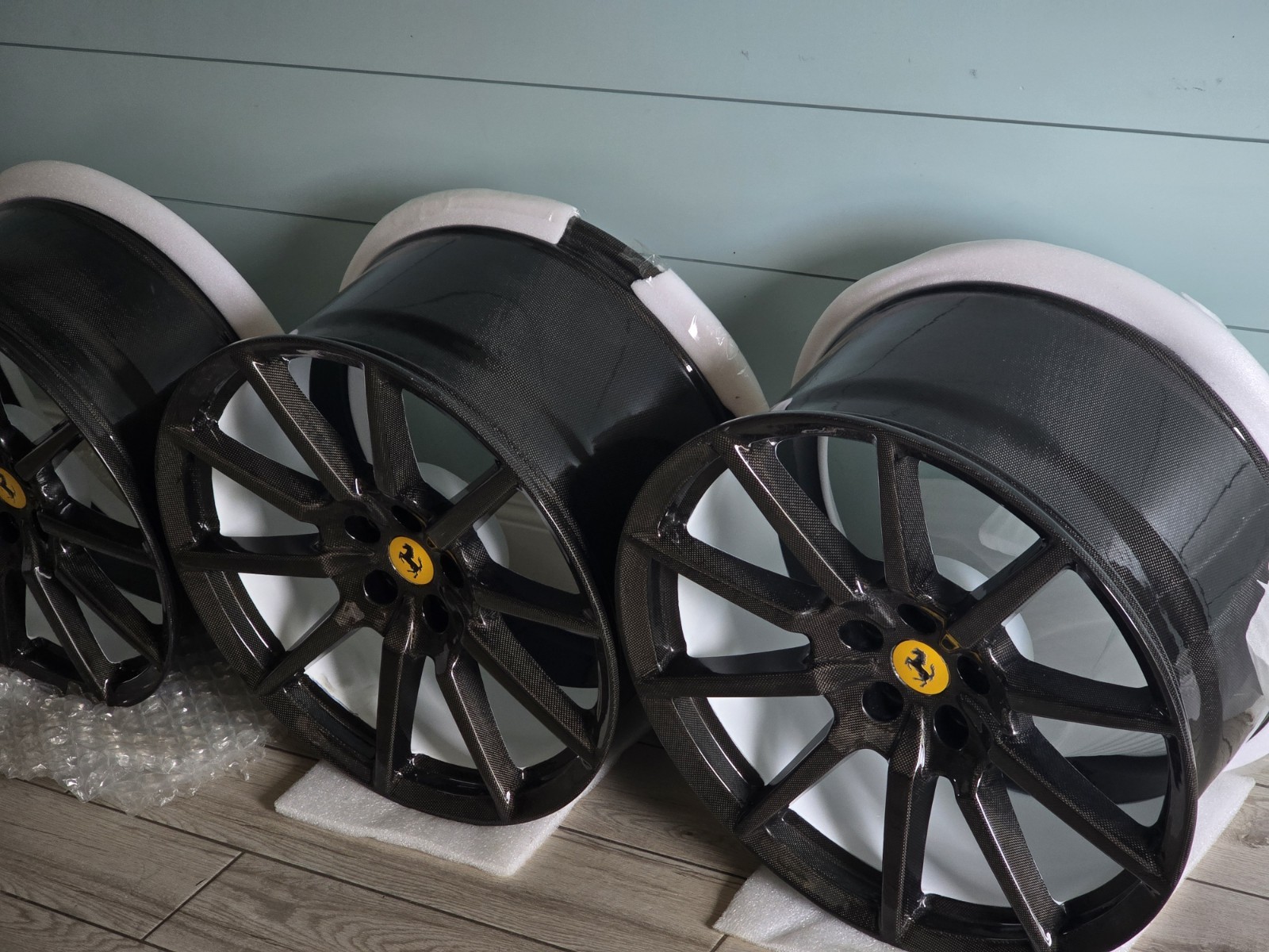 Set (4) Carbon Fiber Wheels Ferrari F8 812 SF90 488 FF F12 California Purosangue