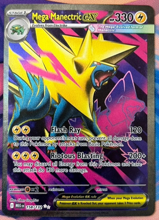 Mega Manectric ex 158/132 Mega Evolution Ultra Rare Holo NM English