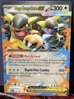 JUMBO 2025 MEGA KANGASKHAN EX CARD POKEMON MEP EN-ME BLACK STAR PROMO 025 NM/M
