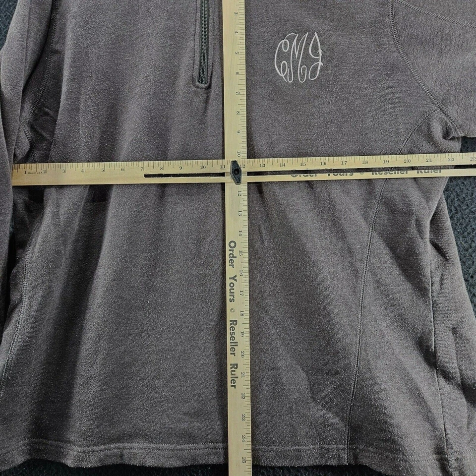 Sudadera para mujer Sport Tech gris talla XXL mezcla de algodón 1/2 cremallera pulóver bolsillos Foto 3 de 4