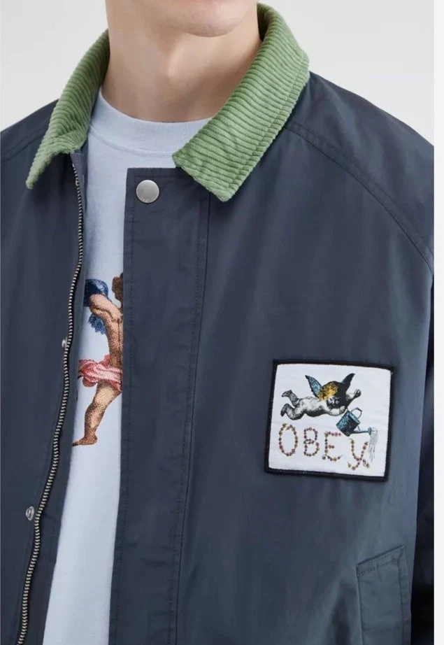 Chaqueta Bryson Obey Para Hombre Talla Mediana Azul Marino 100% Algodón - Agotada $155 Foto 2 de 4