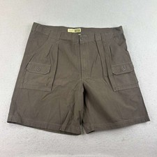 Cabelas Shorts Mens 46 Brown Cotton Cargo 7 Pockets Hiker Short Lightweight