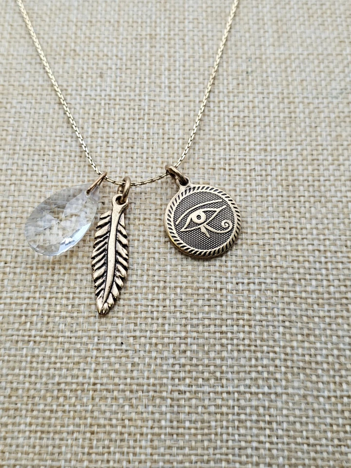 Ожерелье с регулируемым золотым космическим выравниванием хрустальной подвески с бисером Alex & Ani 💕💖 - Изображение 2 из 4