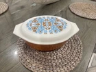 Vintage Pyrex Oval Casserole Dish Navajo Native Pattern 045  2 1/2 Qts Jewelry
