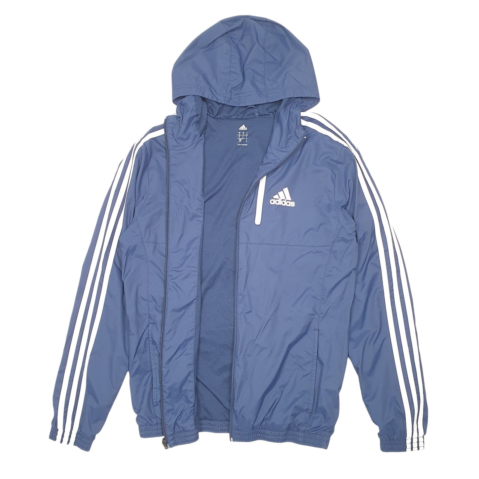 ADIDAS Windbreaker Jacket Coat Insulated Hooded Mens S image 2