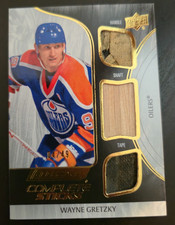 WAYNE GRETZKY ENGRAINED ICONS COMPLETE STICKS GAME USED TAPE SHAFT HANDLE /49 SP