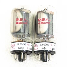 Ruby 6L6GCMS Matched Power Tube Duet