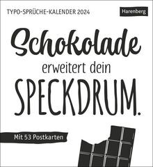 Typo-Sprüche-Kalender Postkartenkalender 2024. Woch... | Buch | Zustand sehr gut