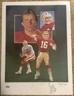 JOE MONTANA Signed Artist's Proof Remarque Paluso Lithograph #/50 + Orig COA BAS