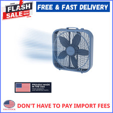 Lasko 20" Box Fan Weather Resistant Motor Portable Floor Window Cooling 3 Speed
