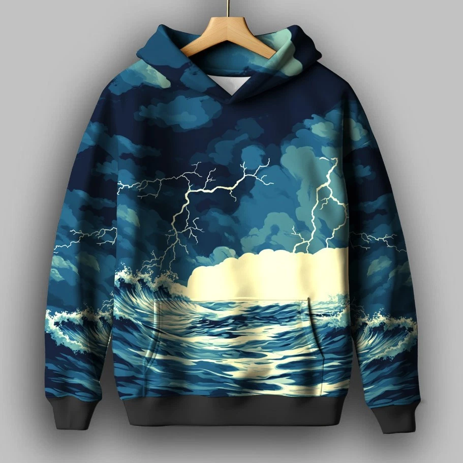 Dark Light Printed Hoodie, Unisex hoodie for travel
Opens in a new window or tab