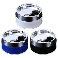 Stainless Steel Ashtray with Lid Windproof for Cigarettes Home Outdoor Ashtrays