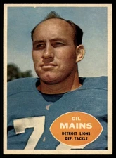 1960 Topps #49 Gil Mains Excellent+ RC Rookie Lions        ID:167992