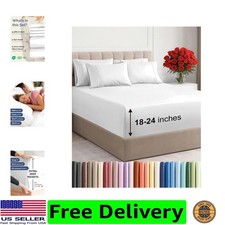 Extra Deep King Sheet Set - 6 Piece Breathable and Cooling Sheets - Hotel Lux...