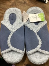 Kuailu Women  s Warm Winter Slippers Blue Size 9 Blue