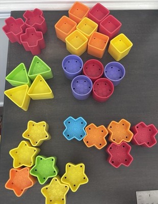 Fisher Price Baby's First Blocks Shape Sorter Replacement Blocks Lot Of 31