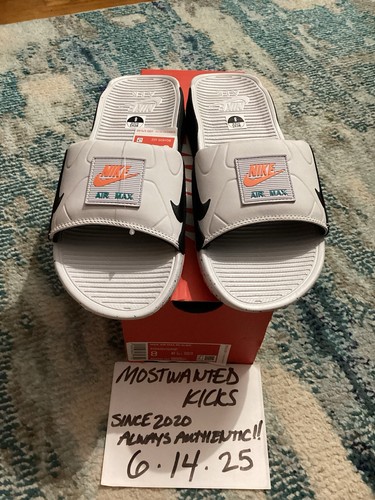 DS 2020 Nike Air Max 90 Slide White Black Turf Orange Men’s Sz 8