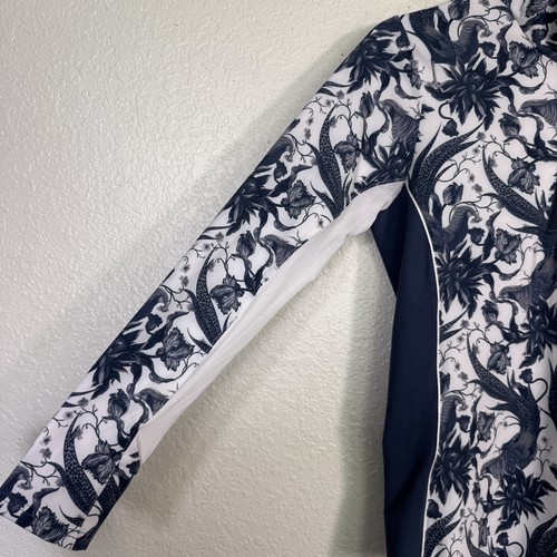 Arista Equestrian Sun Shirt Womens Small Floral Bird Quarter Zip Athletic Top - Picture 6 of 11