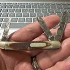 Schrade USA 1080T 3-Blade Vintage Pocketknife Brown Plastic Handle. Old timer!! — photo 1
