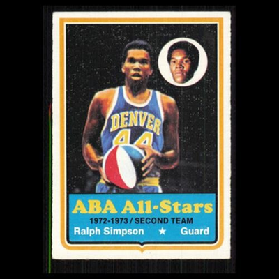 #ad Ralph Simpson #190 1973 Topps Denver Rockets Basketball Card NBA NM $5.00