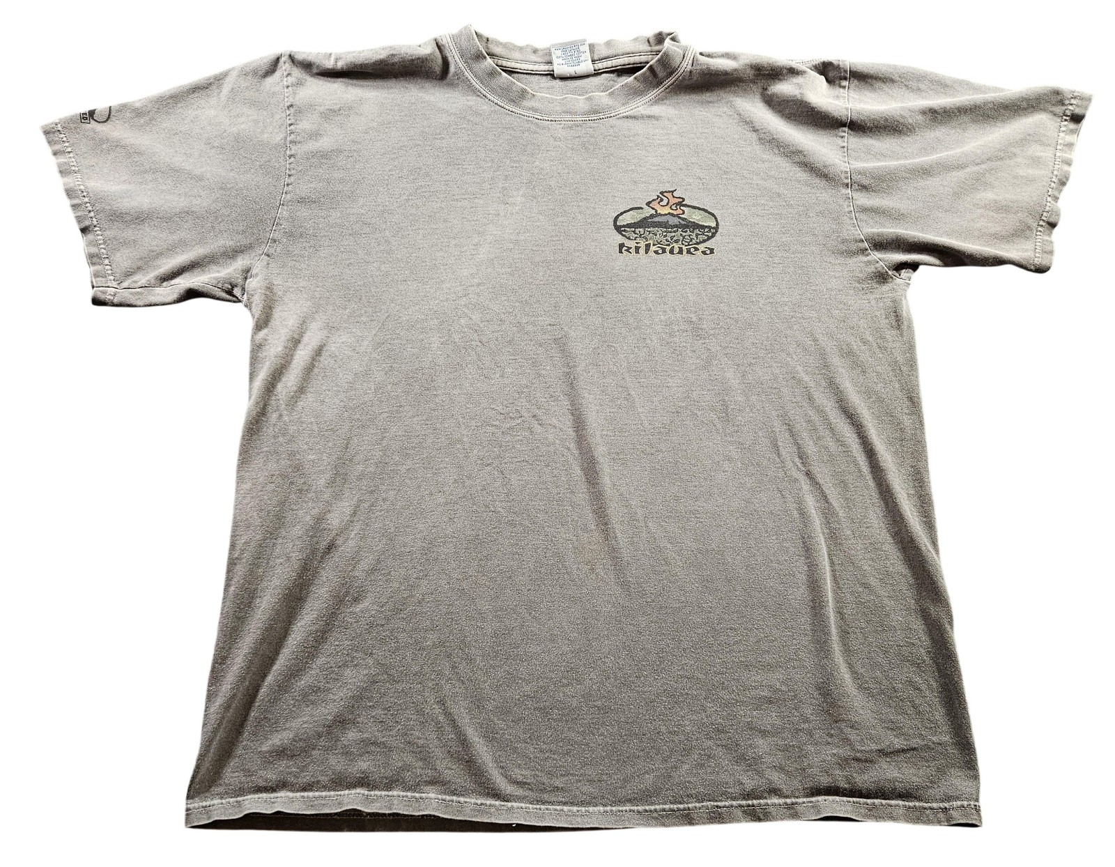 Crazy Shirts Kilauea Shirt Mens Large Gray Hawaii Volcano Graphic Tee T-Shirt