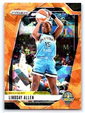 2024 Panini Prizm WNBA #107 Lindsay Allen Ice Orange Prizm
