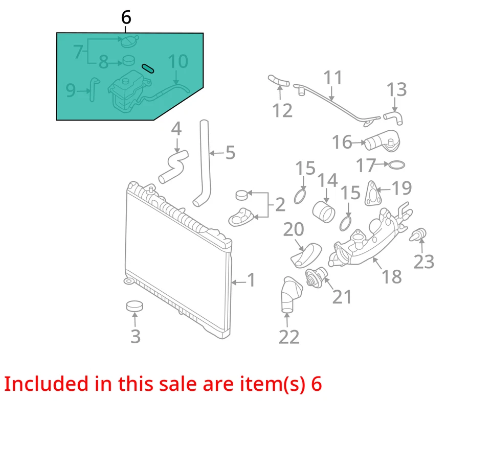 Hyundai Entourage 2008 botella de desbordamiento de refrigerante OEM 101 k millas - LKQ403273421 Foto 4 de 4