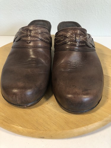 Bass Women’s Boston Slip On Clogs Brown W11710 Size 9M - Picture 2 of 8